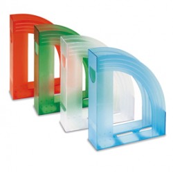 Portariviste E803 - 24,5 x 30 cm - dorso 7,5 cm - trasparente rosso - Fellowes