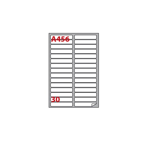 Etichette adesive A/456 - in carta - permanenti - 100 x 17 mm - 30 et/fg - 100 fogli - bianco - angoli tondi - Markin
