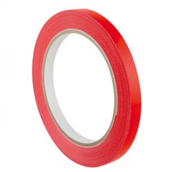 Nastro adesivo 350 - 9 mm - PVC - rosso - Eurocel - rotolo da 66 m