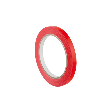 Nastro adesivo 350 - 9 mm - PVC - rosso - Eurocel - rotolo da 66 m