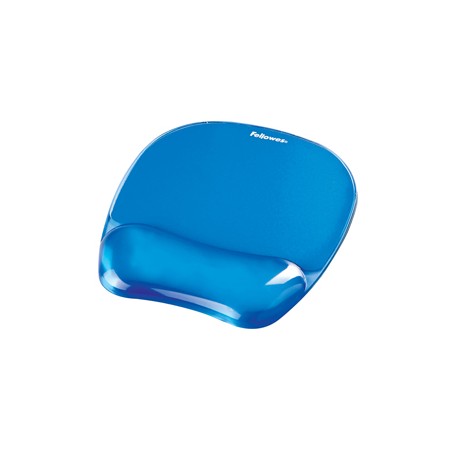 Mousepad con poggiapolsi in gel - blu trasparente - Fellowes