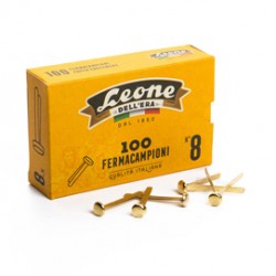 Fermacampioni ottonati - n. 8 - 3,8 cm - Leone - conf. 100 pezzi