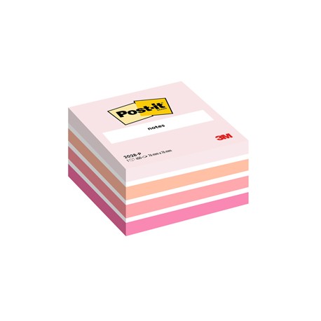 Blocco foglietti Cubo - 2028-P - 76 x 76 mm - 72 gr - colori assortiti - 450 fogli - Post it®