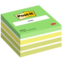 Blocco foglietti Cubo - 2028-G - 76 x 76 mm - 72 gr - colori assortiti - 450 fogli - Post it®