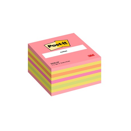 Blocco foglietti Cubo - 2028-NP - 76 x 76 mm - 72 gr - colori assortiti - 450 fogli - Post it®