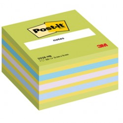 Blocco foglietti Cubo - 2028-NB - 76 x 76 mm - 72 gr - colori assortiti - 450 fogli - Post it®