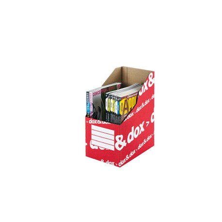 Portariviste Dox&Dox - 17 x 35 x 25 cm - bianco/rosso - Esselte Dox