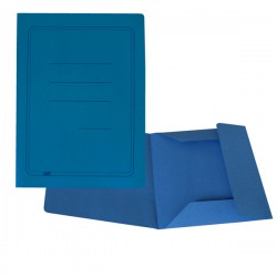 Cartelline 3 lembi - con stampa - cartoncino Manilla 200 gr - 25x33 cm -  azzurro - Cartotecnica del Garda - conf. 50 pe