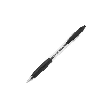 Penna a sfera a scatto Atlantis Classic  - punta 1,0mm - nero - Bic - conf. 12 pezzi