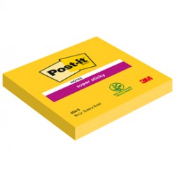 Blocco foglietti Post it® Super Sticky - 654-S - 76 x 76 mm - giallo oro - 90 fogli - Post it®