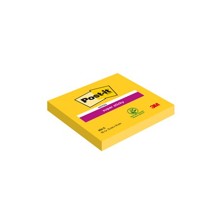 Blocco foglietti Post it® Super Sticky - 654-S - 76 x 76 mm - giallo oro - 90 fogli - Post it®