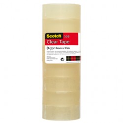 Nastro adesivo 508 - 19 mm x 33 m - PP - trasparente - Scotch - torre 8 rotoli