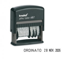 Timbro Printy Dater Eco 4817 Datario + Polinomio - 3,8 mm - autoinchiostrante - Trodat®