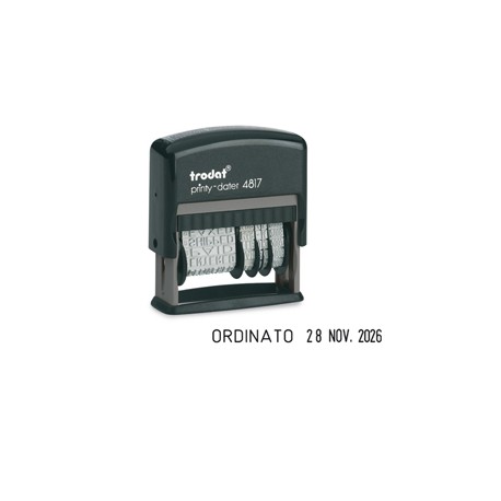 Timbro Printy Dater Eco 4817 Datario + Polinomio - 3,8 mm - autoinchiostrante - Trodat®