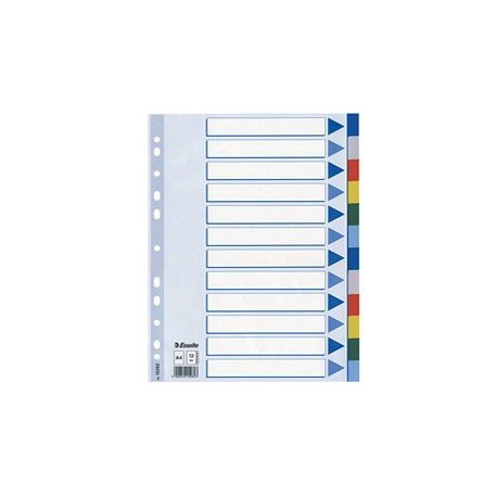 Separatore - 12 tasti colorati - PP - A4 - multicolore - Esselte
