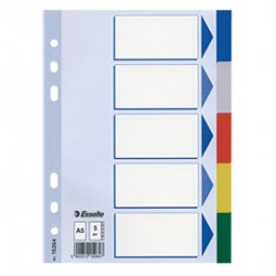 Separatore - 5 tasti colorati - PPL - A5 - multicolore - Esselte