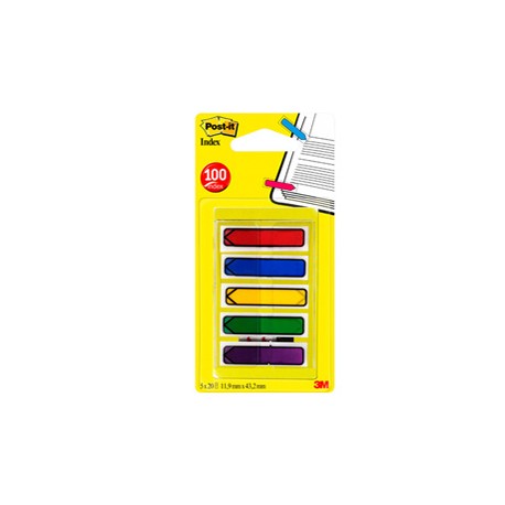 Segnapagina Post it® Index Mini Freccia - 684-4ARR1EU - 12 x 43,2 mm - 5 colori classici - Post it® - conf. 100 pezzi