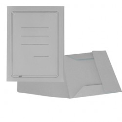 Cartellina 3 lembi con stampa - 200 gr - 25 x 33 cm - cartoncino manilla - grigio - Cartotecnica del Garda - conf. 50 pe