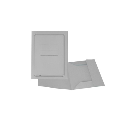 Cartellina 3 lembi con stampa - 200 gr - 25 x 33 cm - cartoncino manilla - grigio - Cartotecnica del Garda - conf. 50 pe