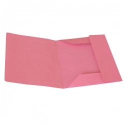 Cartelline 3 lembi - senza stampa - cartoncino Manilla 200 gr - 25x33 cm - rosa - Cartotecnica del Garda - conf. 50 pezz