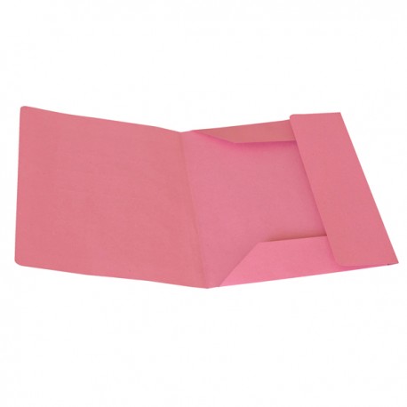Cartellina 3 lembi - 200 gr - 25 x 33 cm - cartoncino manilla - rosa - Cartotecnica del Garda - conf. 50 pezzi