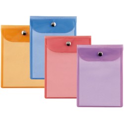 Busta con bottone Press 2 Color - PVC - 9,5x12 cm - colori assortiti - Sei Rota