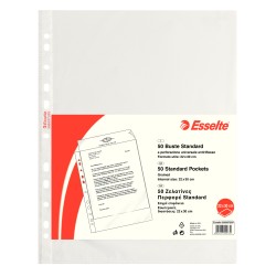 Buste forate CopySafe - Standard - buccia - 22 x 30 cm - trasparente - Esselte - conf. 50 pezzi