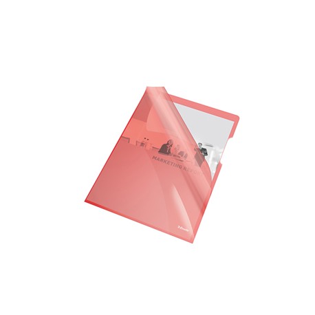 Cartellina a L - A4 - PVC - liscio pesante - rosso cristallo - Esselte - conf. 25 pezzi
