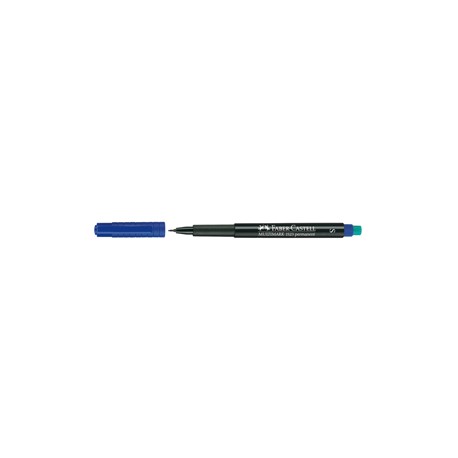 Pennarello Multimark universale permanente con gomma  - punta superfine 0,4mm - blu - Faber Castell