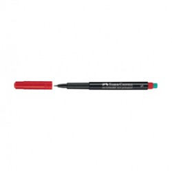 Pennarello Multimark universale permanente con gomma  - punta superfine 0,4mm - rosso - Faber Castell