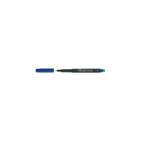 Pennarello Multimark universale permanente con gomma  - punta fine 0,6mm - blu - Faber Castell