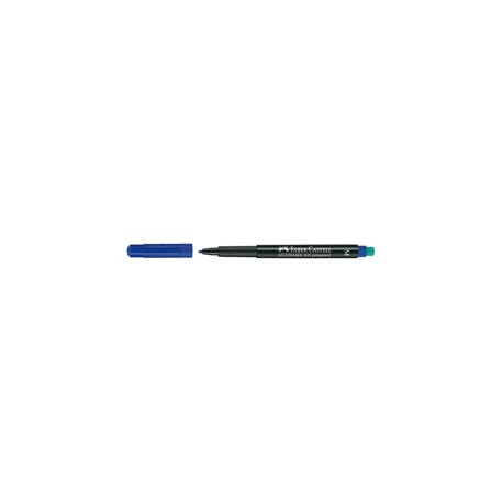 Pennarello Multimark universale permanente con gomma - punta media 1,0mm - blu - Faber Castell