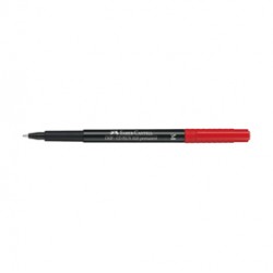 Pennarello Multimark universale permanente con gomma - punta media 1,0mm - rosso - Faber Castell