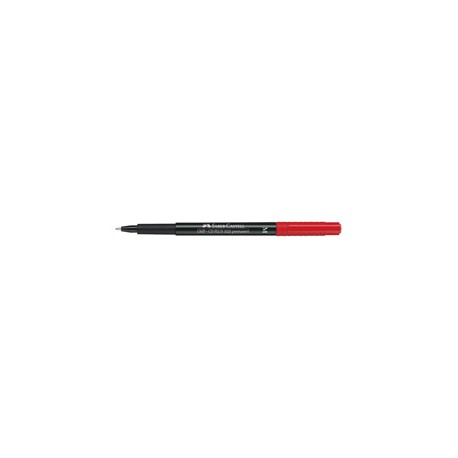 Pennarello Multimark universale permanente con gomma - punta media 1,0mm - rosso - Faber Castell