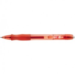 Penna gel a sfera a scatto Gelocity  - punta 0,7mm - rosso - Bic - conf. 12 pezzi