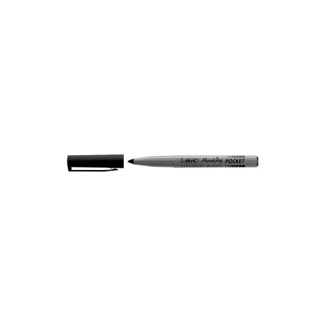 Marcatori permanente Marking a base d'alcool - punta pocket tonda 1,10mm - nero - Bic - conf. 12 pezzi