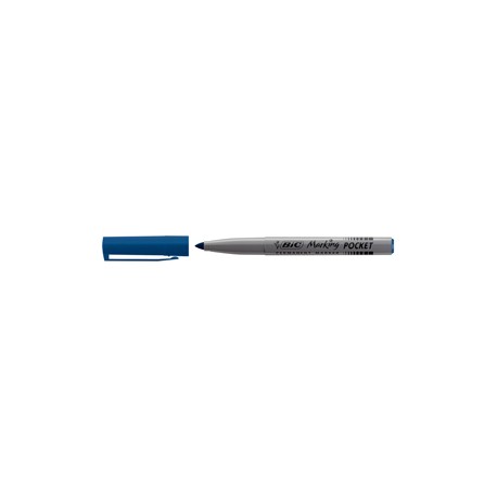 Marcatori permanente Marking a base d'alcool - punta pocket tonda 1,10mm - blu - Bic - conf. 12 pezzi