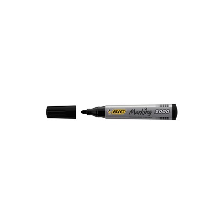 Marcatore permanente Marking 2000 - punta tonda 1,70mm - nero - Bic - conf. 12 pezzi