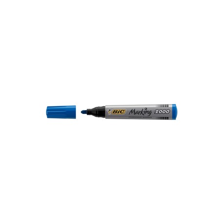 Marcatore permanente Marking 2000 - punta tonda 1,70mm - blu - Bic - conf. 12 pezzi