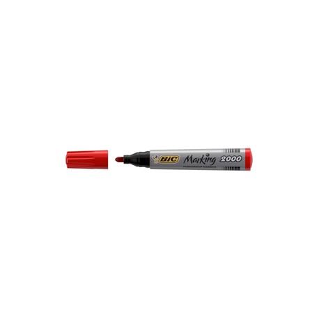 Marcatori permanente Marking a base d'alcool - punta tonda 1,70mm - rosso - Bic - conf. 12 pezzi