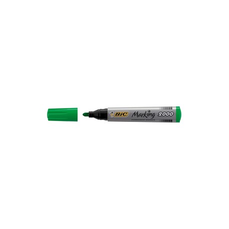 Marcatori permanente Marking a base d'alcool - punta tonda 1,70mm - verde - Bic - conf. 12 pezzi