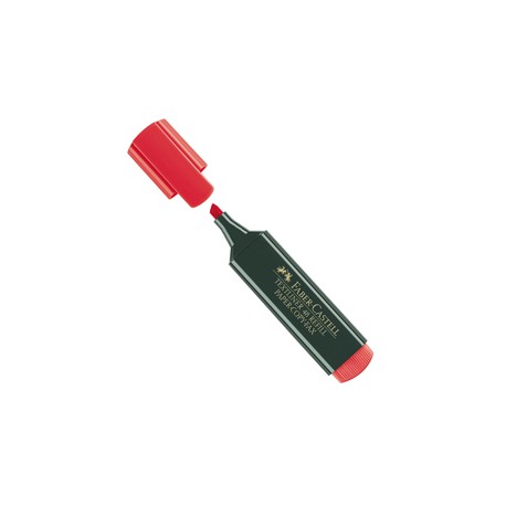 Evidenziatore Textliner 48 -  punta di 3 differenti larghezze: 5,0-3,0-1,0mm - rosso - Faber Castell