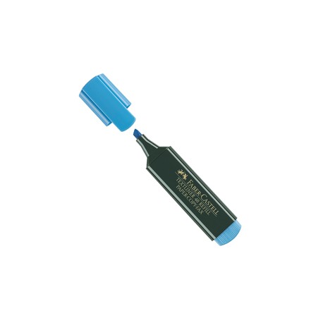 Evidenziatore Textliner 48 -  punta di 3 differenti larghezze: 5,0- 3,0-1,0mm - azzurro - Faber Castell