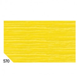 Carta crespa - 50 x 250 cm - 48 gr - giallo 570 - Rex Sadoch - conf. 10 rotoli