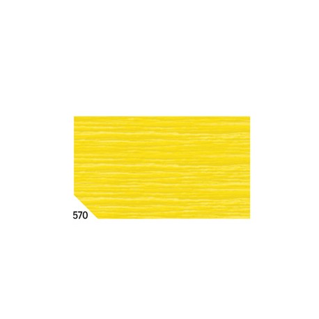 Carta crespa - 50 x 250 cm - 48 gr/m2 - giallo 570 - Rex Sadoch - conf. 10 rotoli