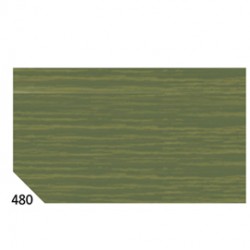Carta crespa - 50 x 250 cm - 48 gr - verde oliva 480 - Rex Sadoch - conf.10 rotoli