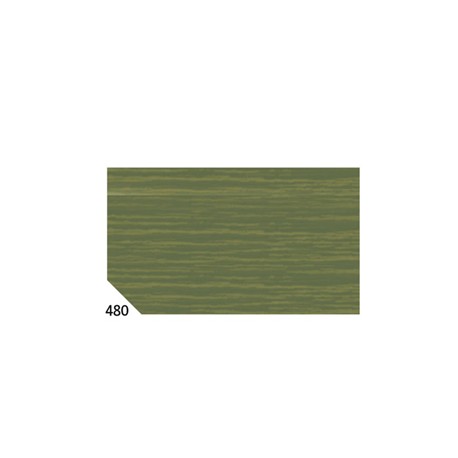 Carta crespa - 50 x 250 cm - 48 gr - verde oliva 480 - Rex Sadoch - conf.10 rotoli