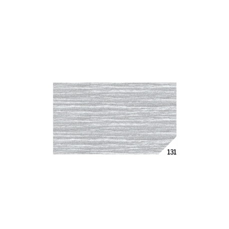 Carta crespa - 50 x 150 cm - 80 gr - argento metal 131 - Rex Sadoch - conf.10 rotoli