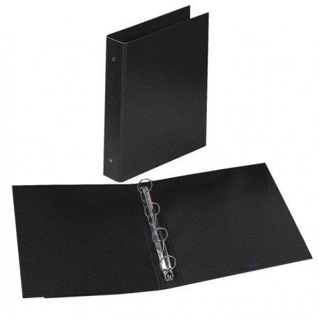 Raccoglitore Europa - 22 x 30 cm - 4 anelli tondi 50 mm - dorso 6 cm - nero - Favorit