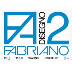 BLOCCO FABRIANO2 (240X330MM) 20FG 110GR LISCIO 4 ANGOLI